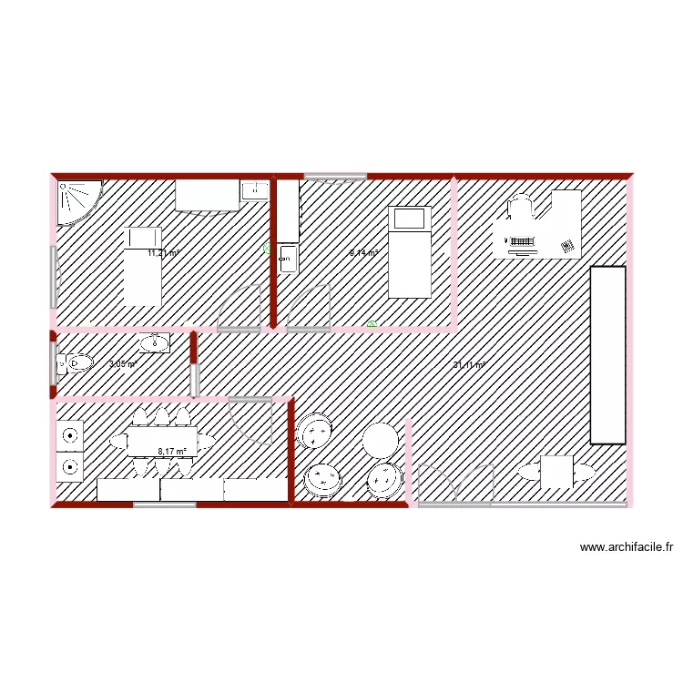 Plan Institut Talasama. Plan de 5  et 63 m²