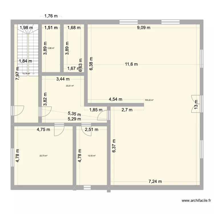 Casa romania 3. Plan de 6 Pièces et 184 m² Casa romania 3. Plan de 6 Pièces et 184 m²