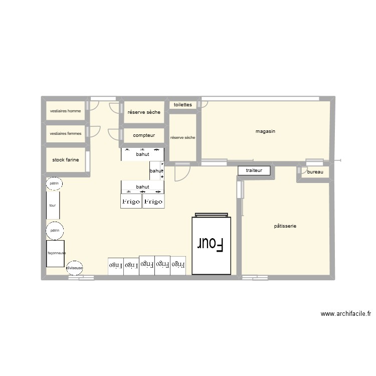 entreprise*. Plan de 11 pièces et 24 m2