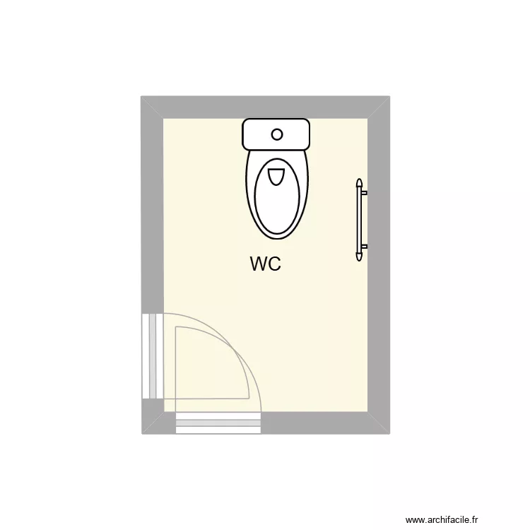 WC1. Plan de 1 et 5 m² WC1. Plan de 1 et 5 m²