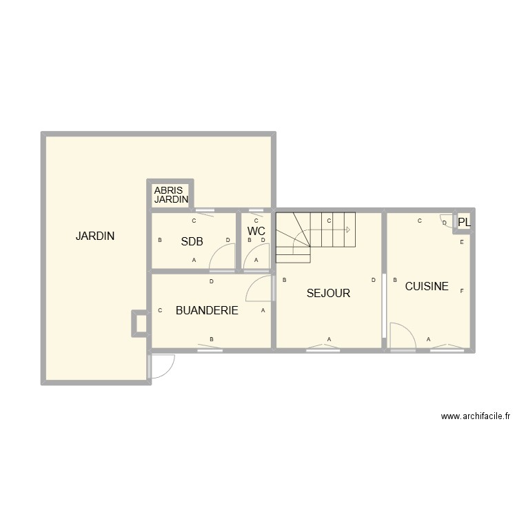 RDC FRANCQUEVAUX PLB. Plan de 9 pièces et 40 m2