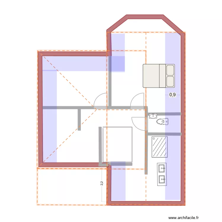 Routedesanges_BatDeFrance_1. Plan de 4 Pièces et 77 m² Routedesanges_BatDeFrance_1. Plan de 4 Pièces et 77 m²