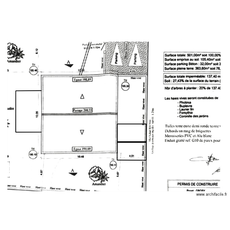 DPC02 GARAGE + TERRASSE. Plan de 0 pièce et 0 m2