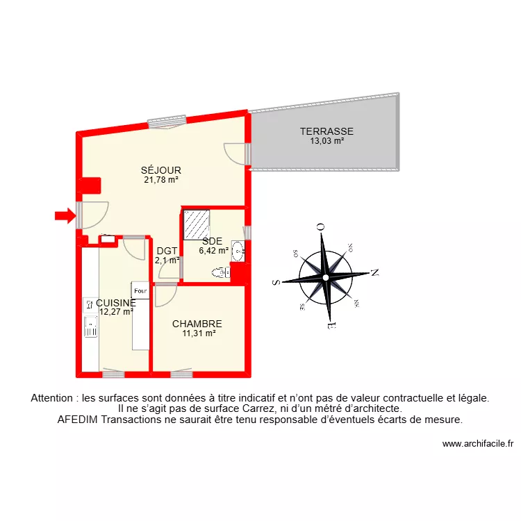 BI 31235. Plan de 10 pièces et 81 m²