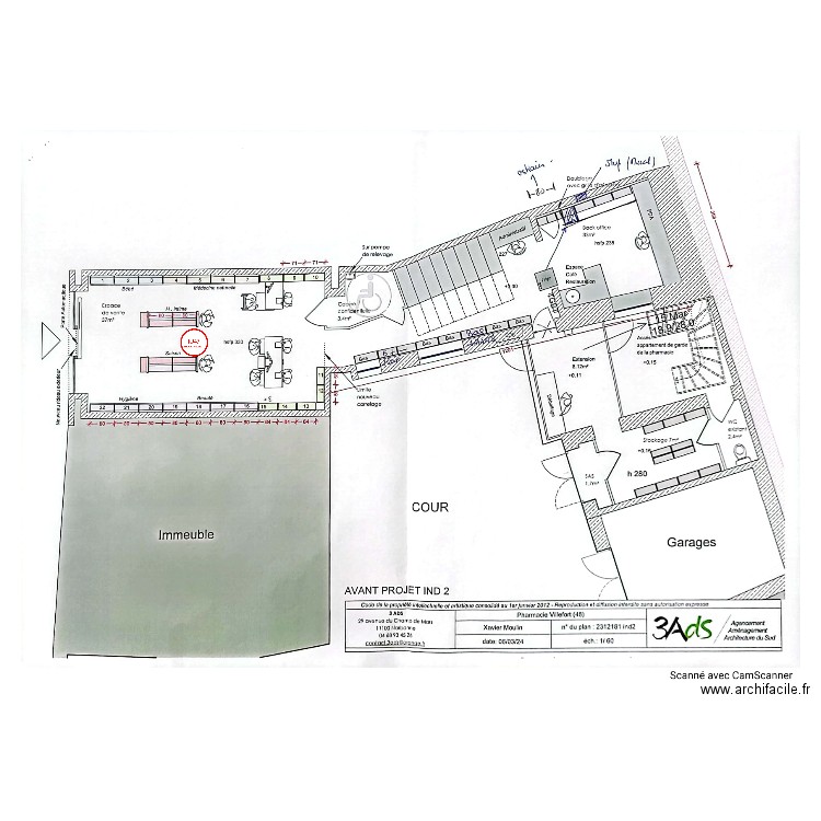Implantation dôme Pharmacie Le Bosquet . Plan de 0 pièce et 0 m2