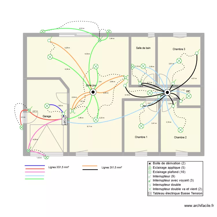 GURY Tableau. Plan de 7 et 100 m² GURY Tableau. Plan de 7 et 100 m²