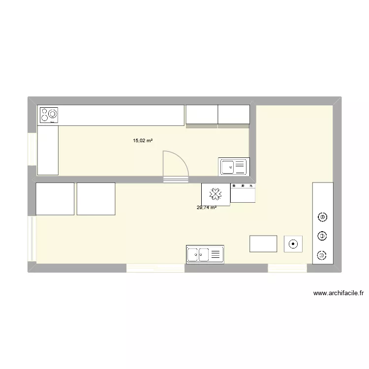 Labo n2. Plan de 2  et 45 m²