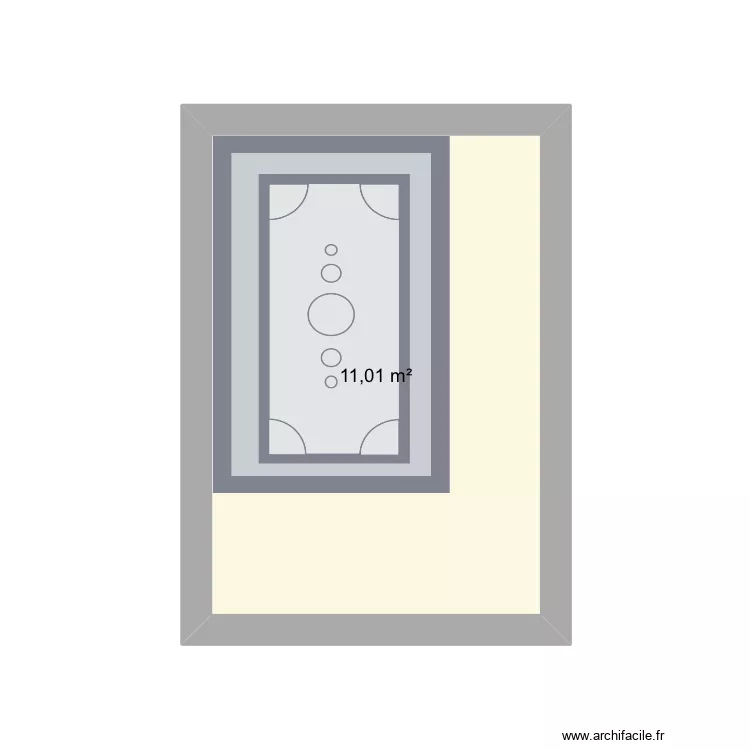 Local 2. Plan de 1  et 11 m²