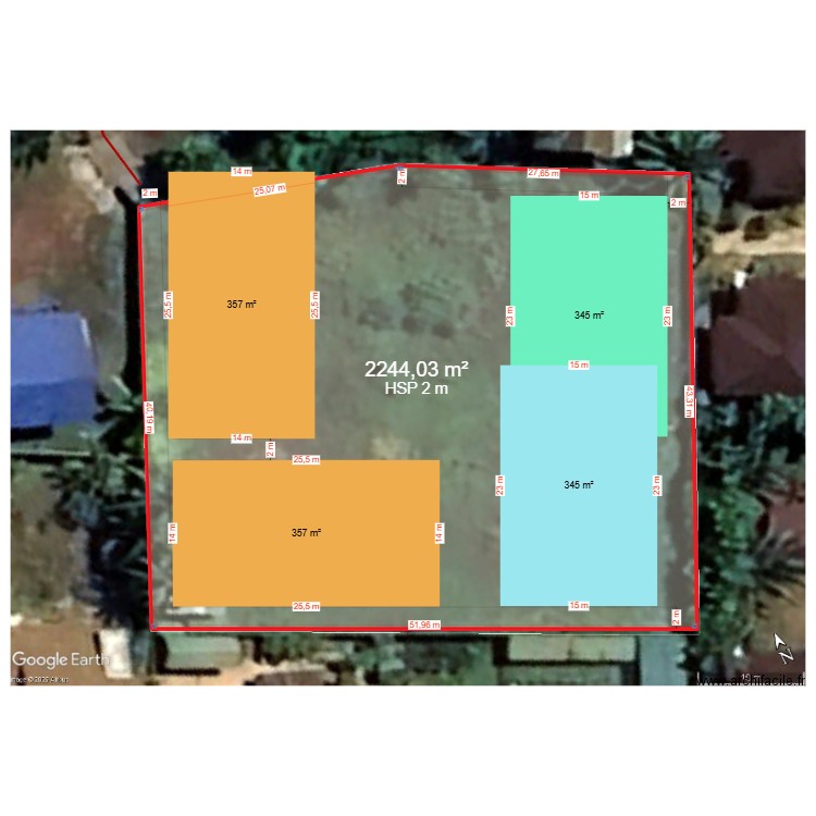 Land Lamai Center V5. Plan de 1 pièce et -2051 m2