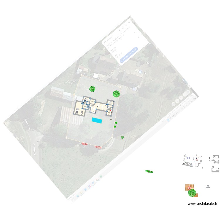 Projet Lg 2. Plan de 11 pièces et 225 m2