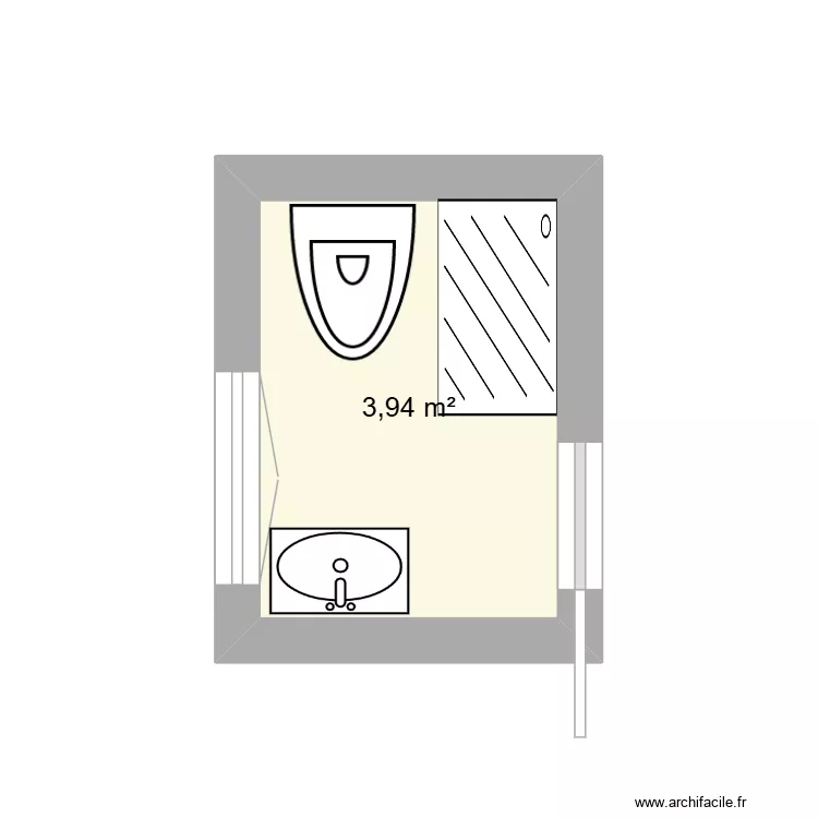 SALLE DE BAIN. Plan de 1 et 4 m² SALLE DE BAIN. Plan de 1 et 4 m²