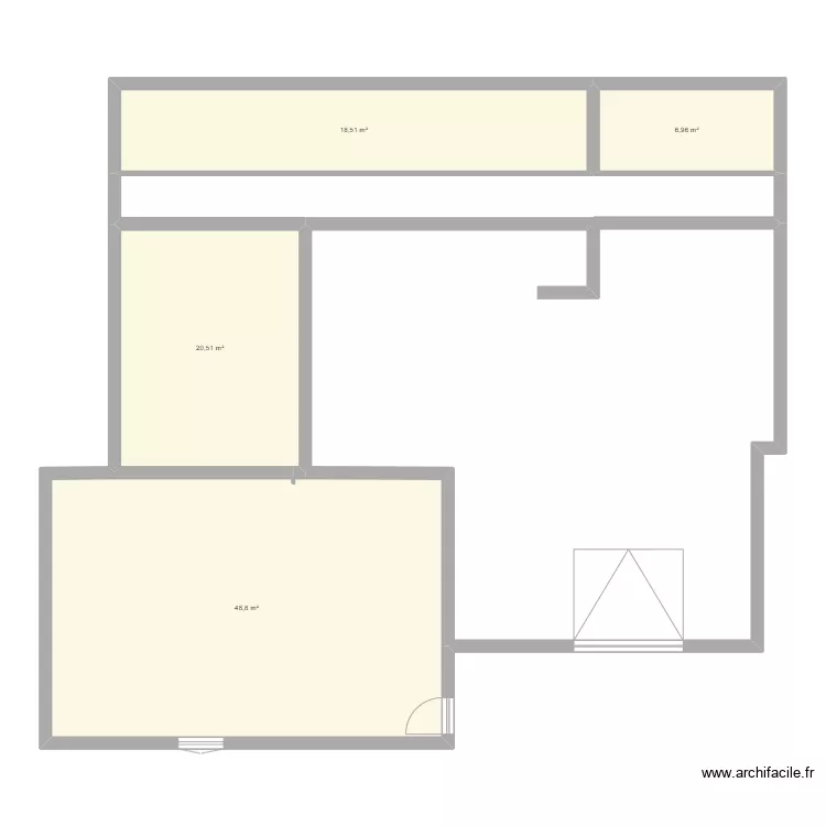Etage des chambres. Plan de 