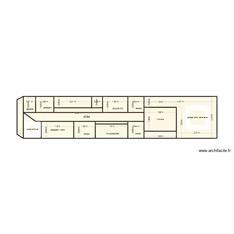 bus &eacute;tage. Plan de 20  et 29 m²