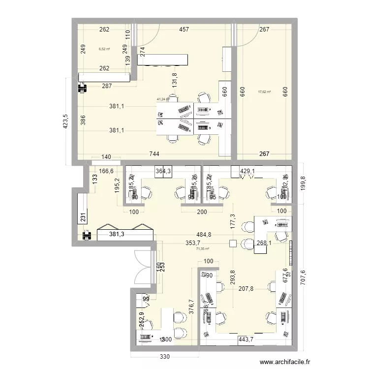 Bureau 10 comptoir 4 porte gauche. Plan de Bureau 10 comptoir 4 porte gauche. Plan de