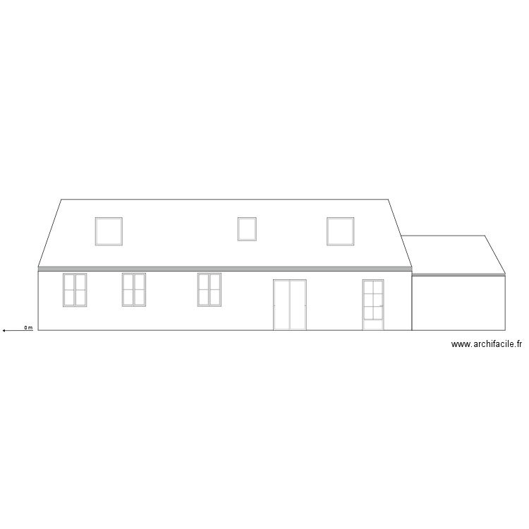 facade velux. Plan de 0 pièce et 0 m2