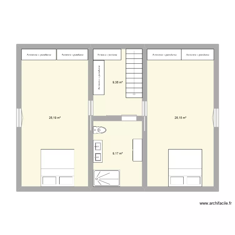 MELANIE COMBLES. Plan de 4  et 71 m²