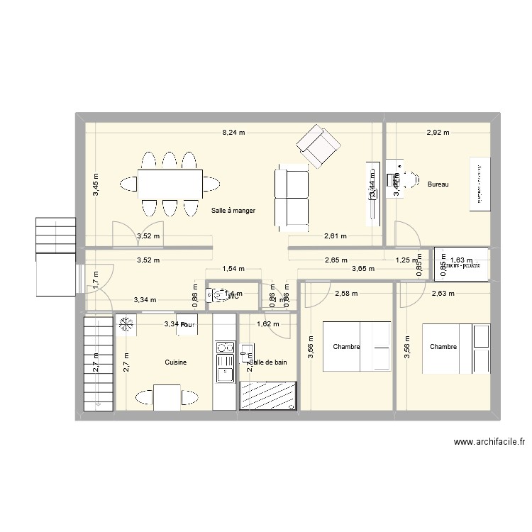 moulin caro. Plan de 0 pièce et 0 m2