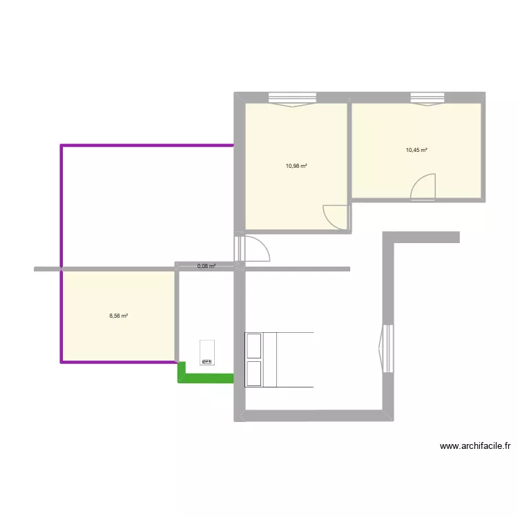 maison. Plan de 4  et 30 m²