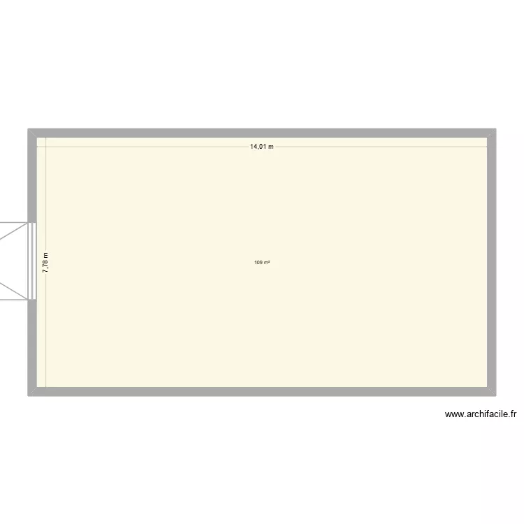 D&eacute;pendance. Plan de 1  et 109 m²