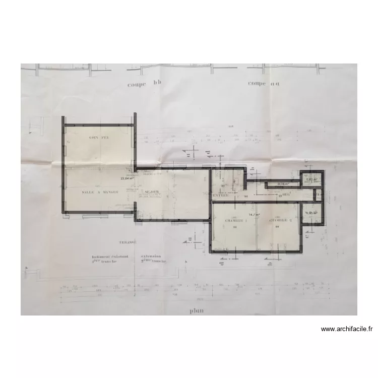 MOINARD RDC. Plan de 