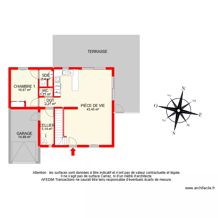 BI 32005. Plan de 17  et 181 m²