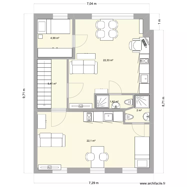 Etage 1 Moon Midden verdieping versie 3 kots. Plan de 