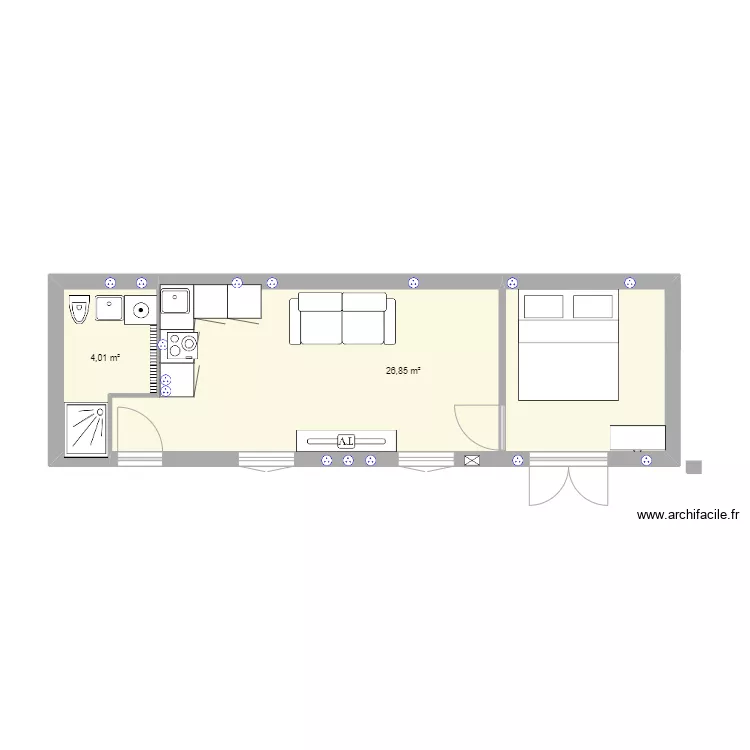 d&eacute;pendance . Plan de 