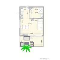 studio meubl&eacute; 20m2