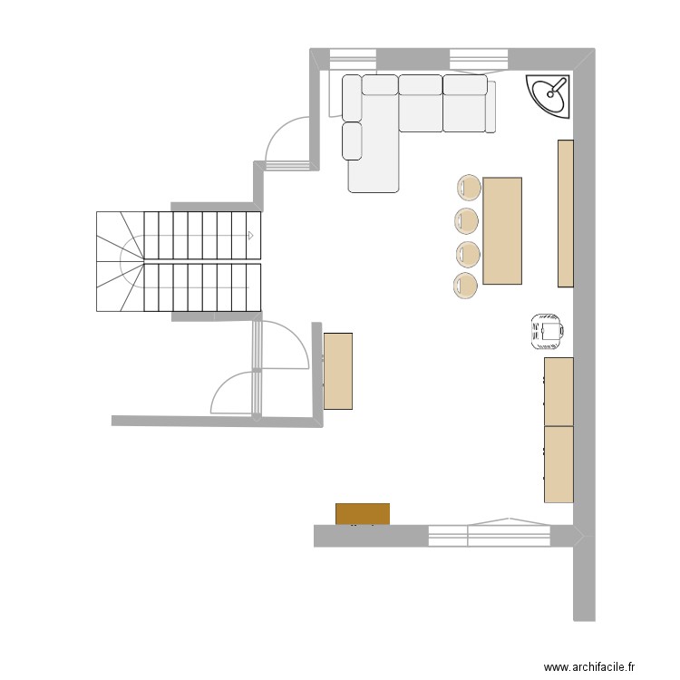 bar. Plan de 0 pièce et 0 m2