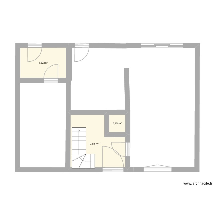 Maison Crèvecœur-le-Grand. Plan de 3 pièces et 13 m2
