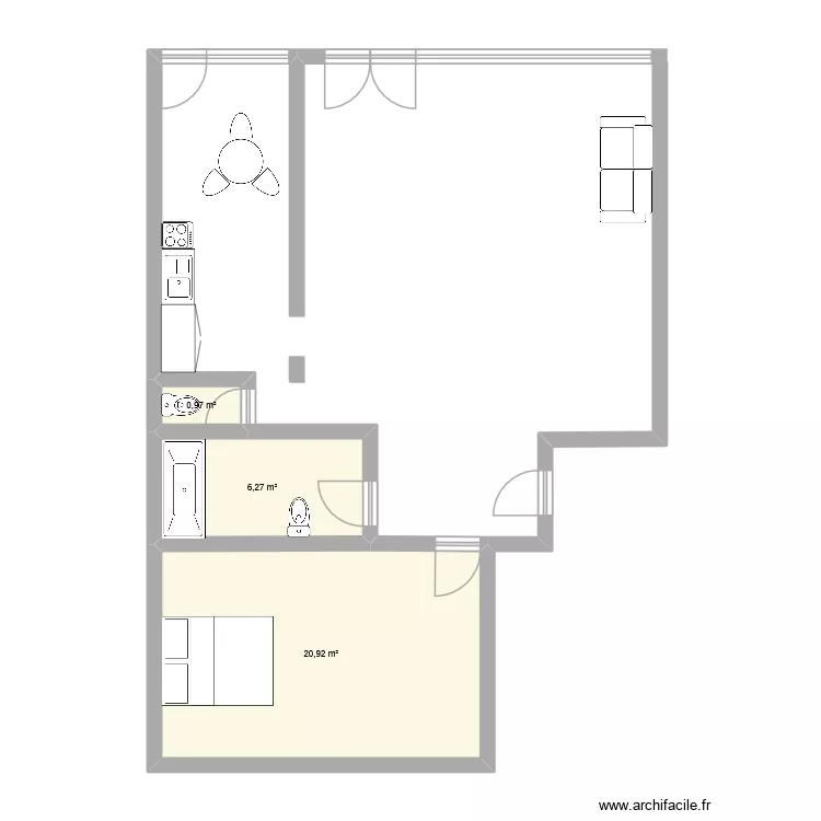 myplan. Plan de 3  et 28 m²