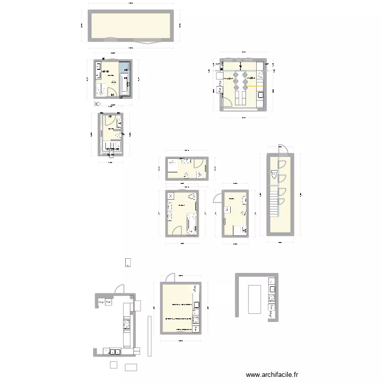 Bordeaux. Plan de 13  et 95 m²