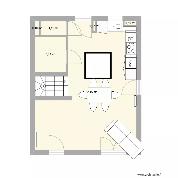 Ostwald. Plan de 6  et 37 m²