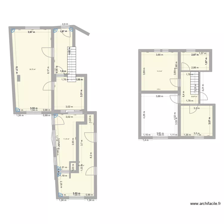 rominet rez de chaussée et étage. Plan de 6 Pièces et 113 m² rominet rez de chaussée et étage. Plan de 6 Pièces et 113 m²