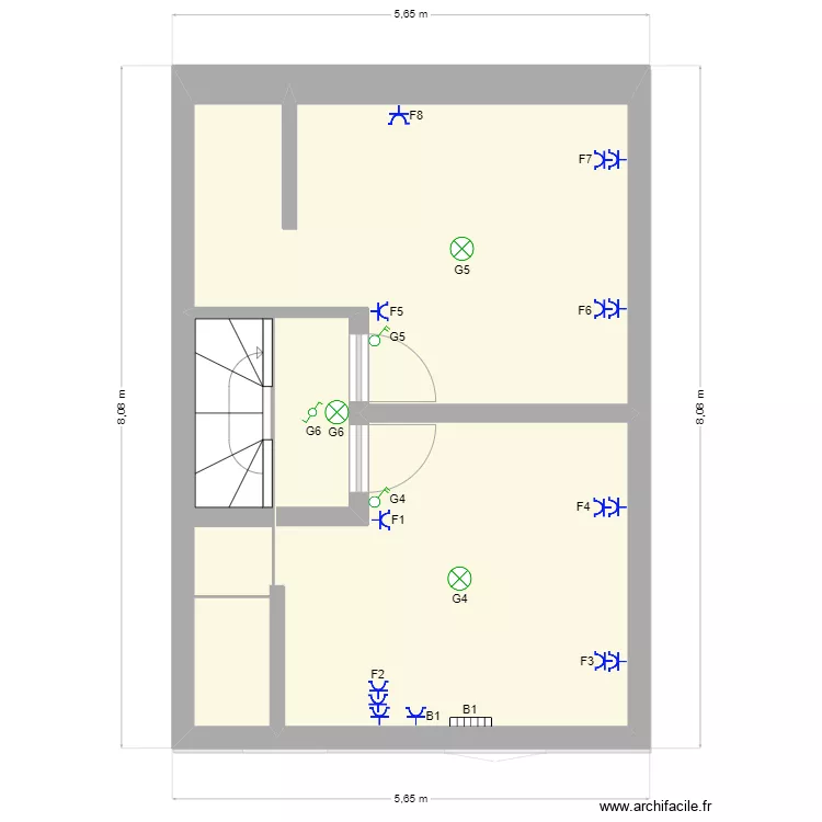 rez de chaussée. Plan de rez de chaussée. Plan de