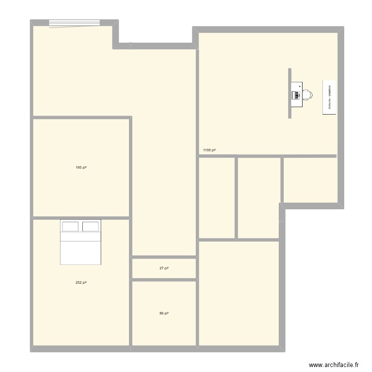 2eme. Plan de 5 pièces et 160 m2