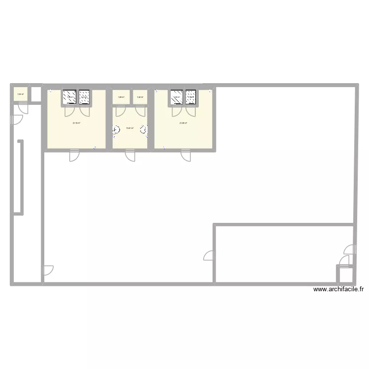 Salle de sport. Plan de 10 et 63 m² Salle de sport. Plan de 10 et 63 m²