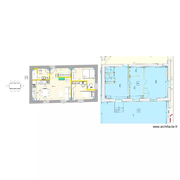 Chessy 6. Plan de 4  et 49 m²