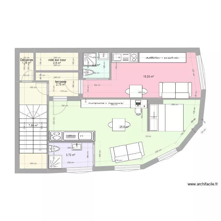 Studios Meurice 5. Plan de 