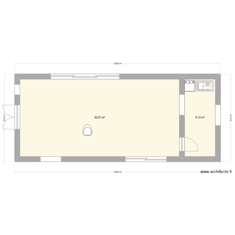 Salle polyvalente. Plan de 0 pièce et 0 m2
