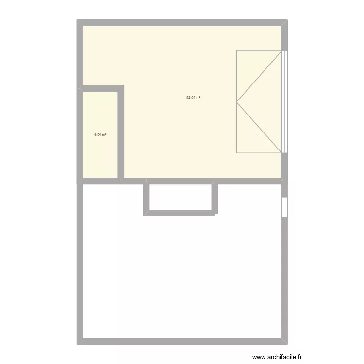 Maison. Plan de 2 et 58 m² Maison. Plan de 2 et 58 m²