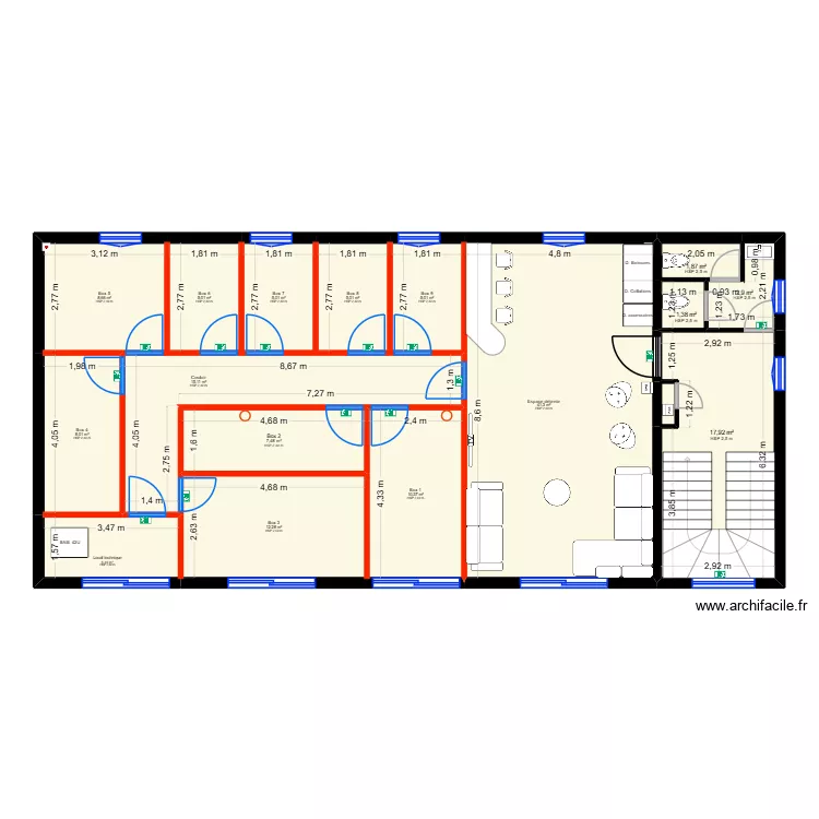 MJ music studio - r+1 plâtrerie. Plan de 17 et 153 m² MJ music studio - r+1 plâtrerie. Plan de 17 et 153 m²