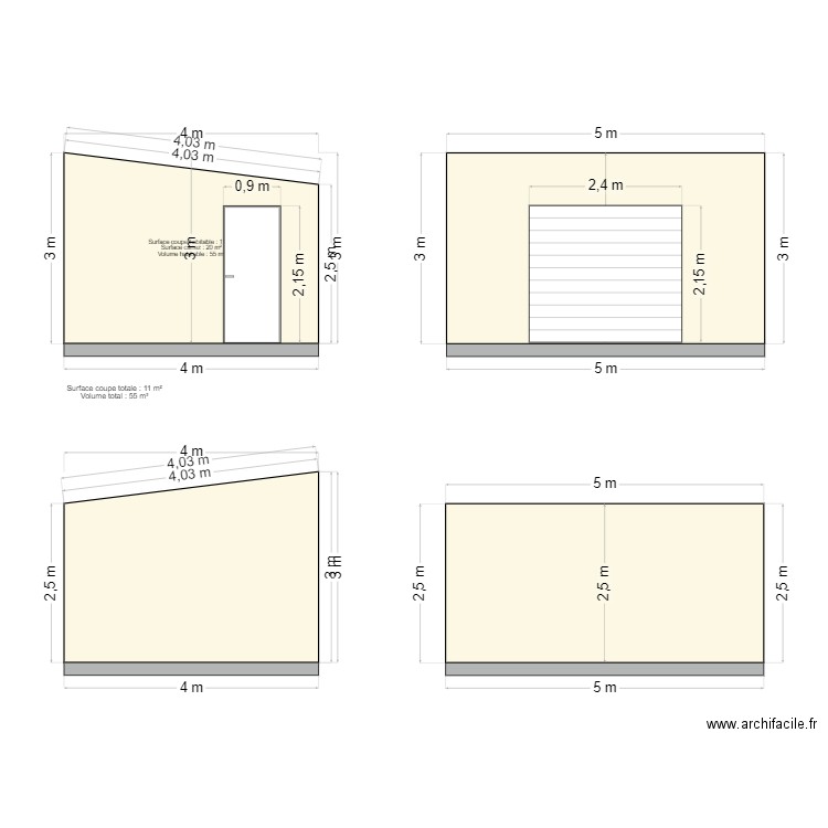 garage. Plan de 0 pièce et 0 m2