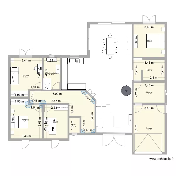 maison. Plan de 