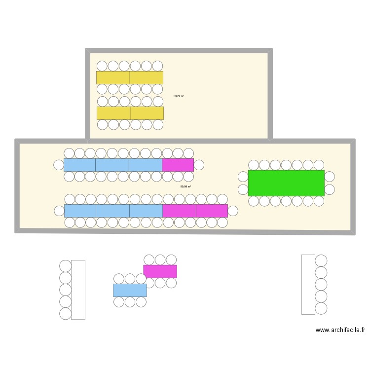 Installation 2. Plan de 2 pièces et 152 m2