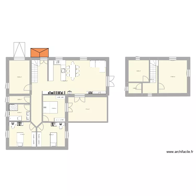 DEF Fontvieille. Plan de 12  et 159 m²