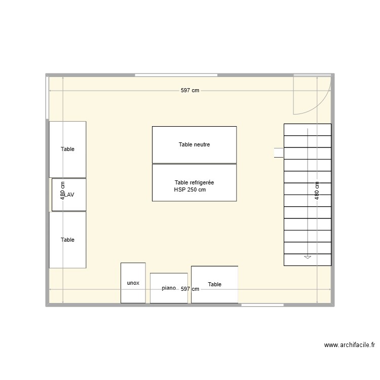 gite de grozon. Plan de 1 pièce et 29 m2