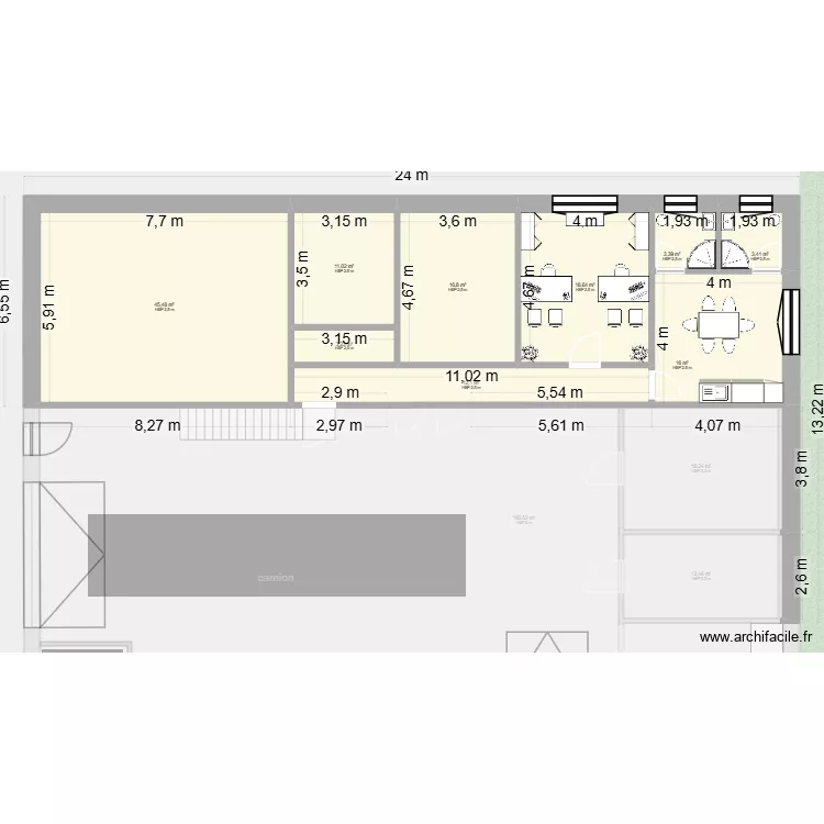 La R&ocirc;tisserie des Saveurs 8. Plan de 22  et 464 m²