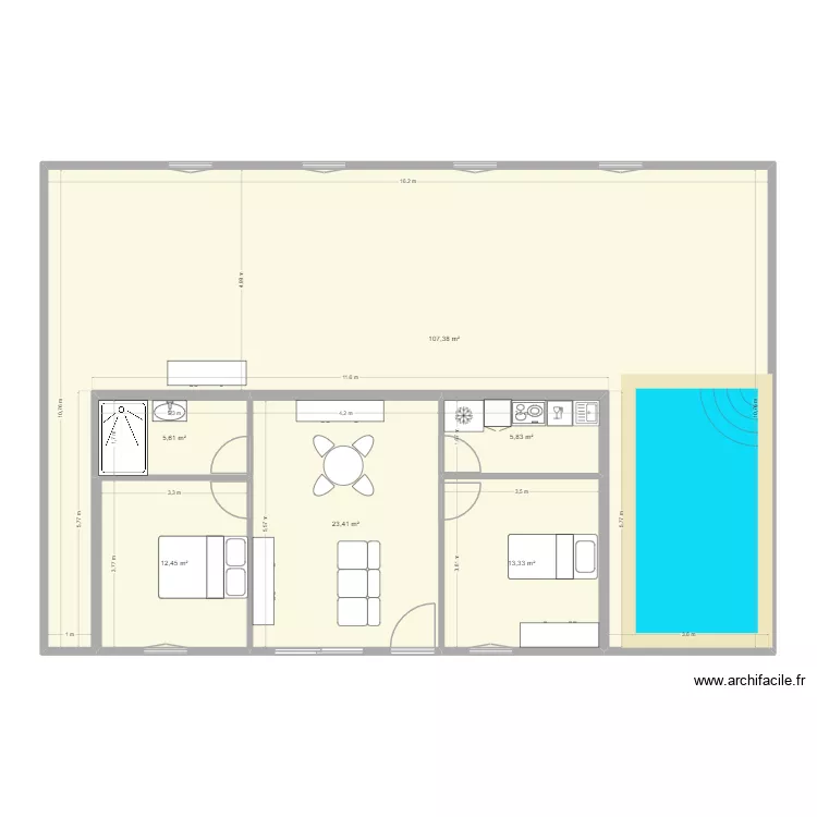 essai 2. Plan de 6 et 168 m² essai 2. Plan de 6 et 168 m²