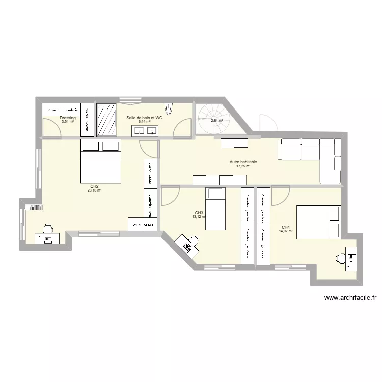 Electra passive. Plan de 